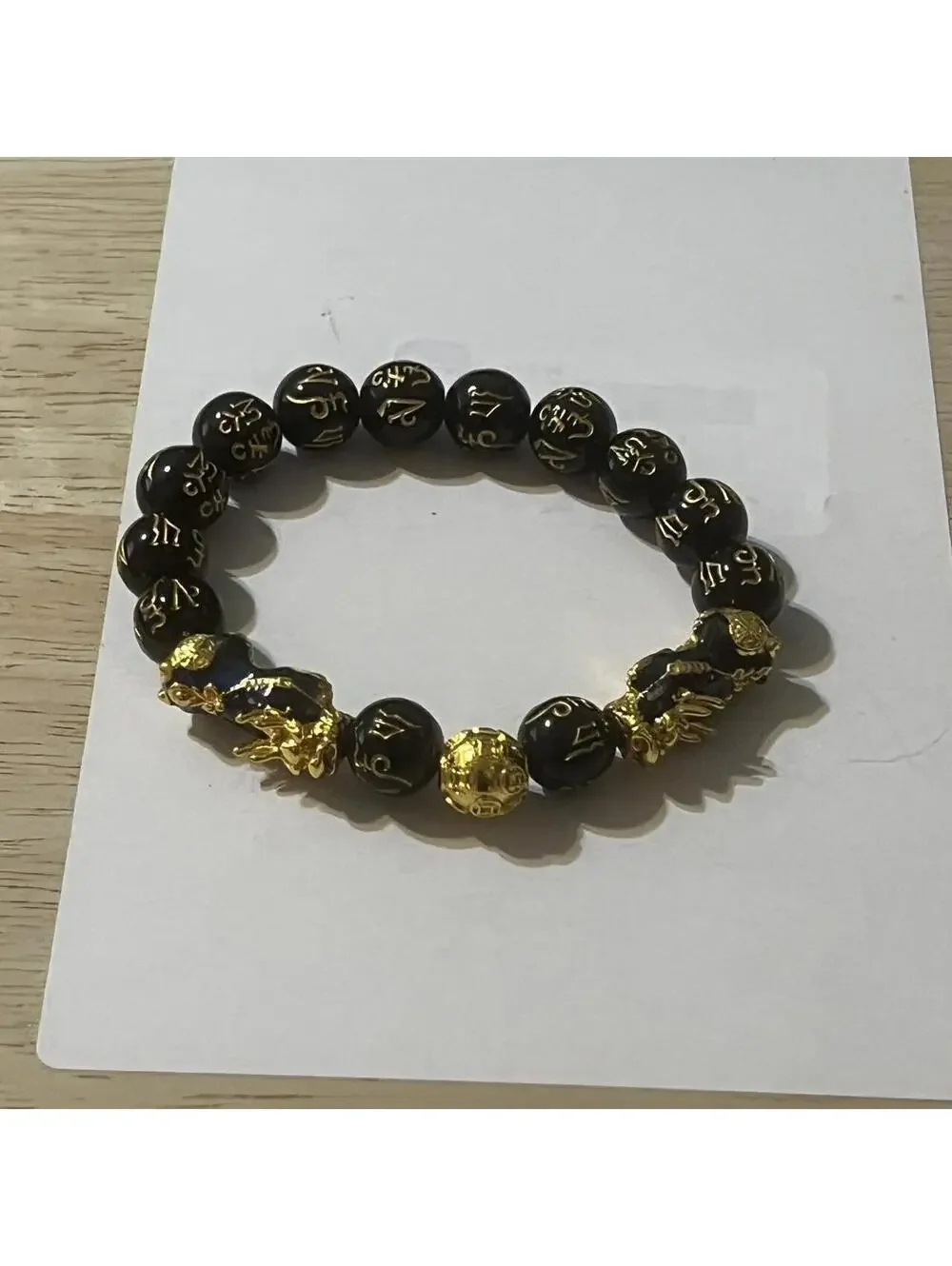 B-71 Black and gold zodiac bracelet